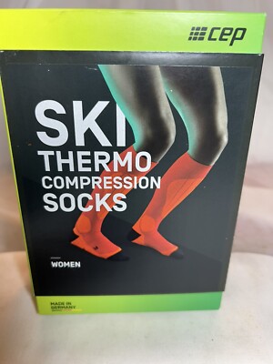 CEP Ski Thermo Compression Socks Woman s Small Cranberry Orange