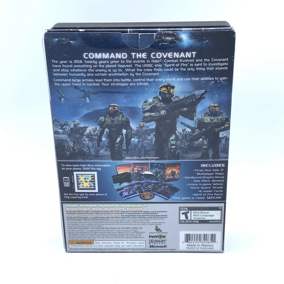 Halo Wars -- Edición Limitada (Microsoft Xbox 360, 2009) Sin Guía ni Parche Foto 2 de 4