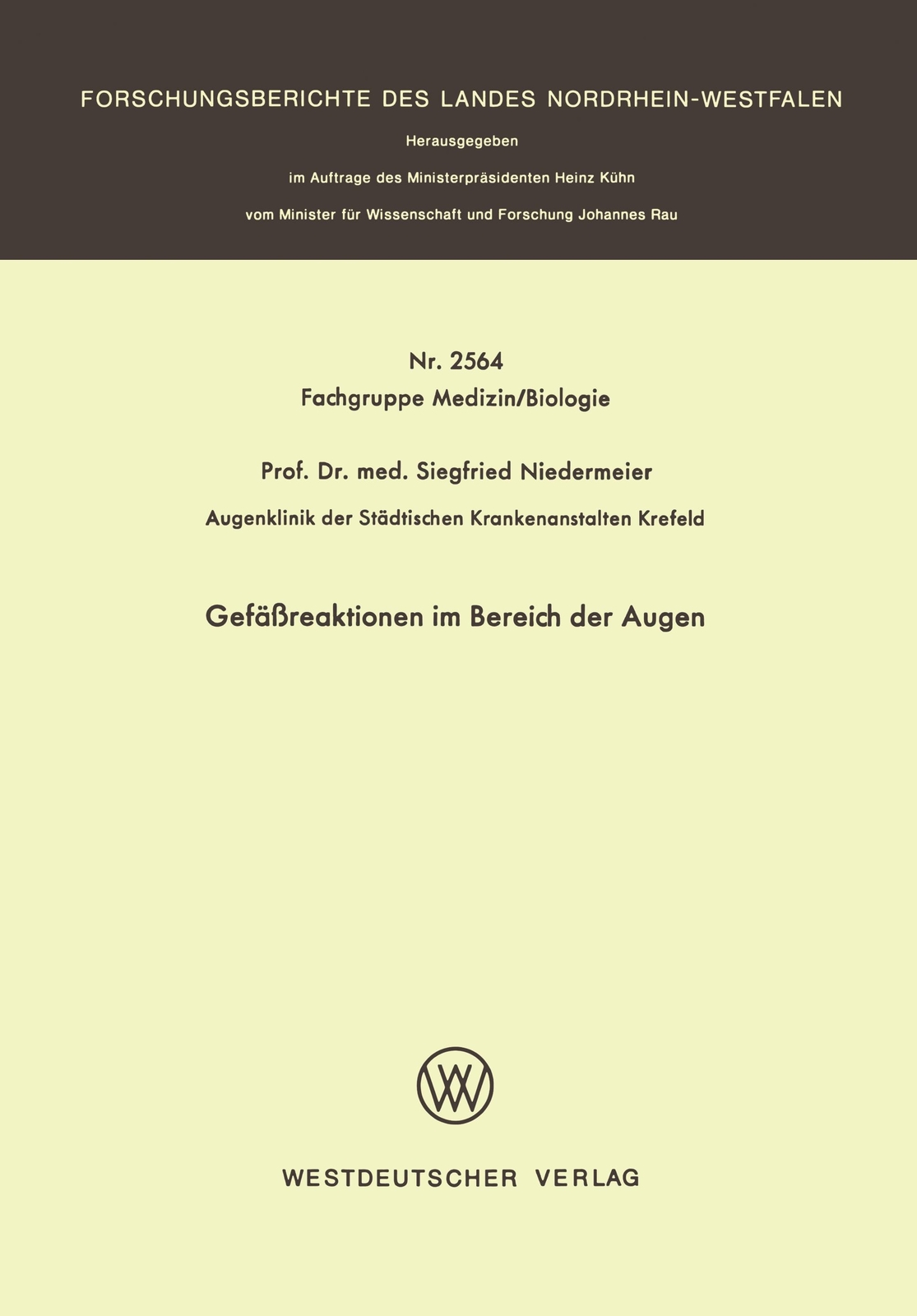 Gefäßreaktionen Bereich Der Augen | Buch | 9783531025643