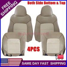 Driver & Passenger Leather Seat Cover Tan For 03-06 Ford Expedition Eddie Bauer