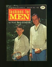 Fashions For Men To Knit & Crochet Vintage ©1965 Coats & Clark Book No. 156