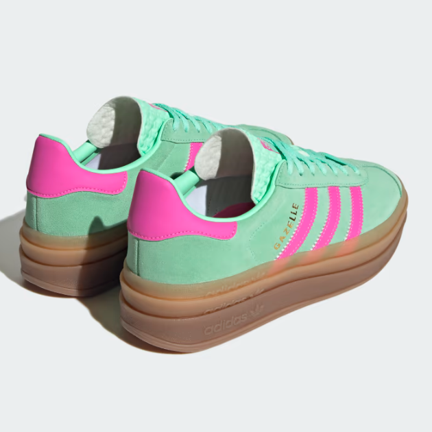 Adidas Women's Gazelle Bold Pulse Mint/Screaming Pink - H06125