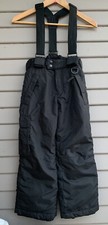 Sport Essentials Youth Kids Insulated Snow Pants Ski Bib Overalls Black Size 6