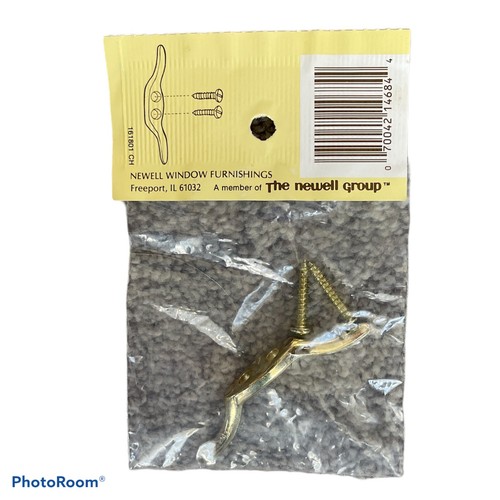 2 1/2" Shiny Brass METAL CORD CLEAT for Woven Woods, Roman and Pleated