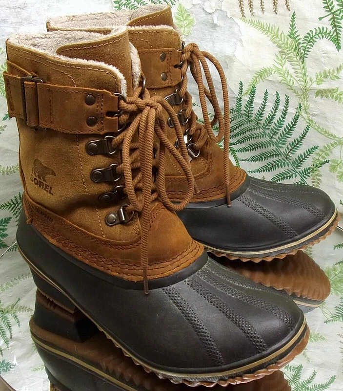sorel fancy lace ii leather waterproof ankle duck boots