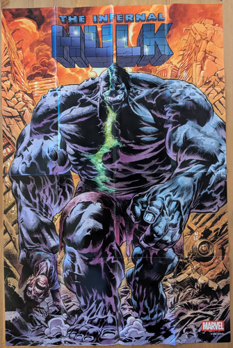 2025 Comic Folded Store Promo Poster ~ INFERNAL HULK # 1~ 24x36 Marvel ...