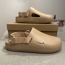 Nike Men's Calm Mule in the Hemp Hook-And-Loop Size 10/11W