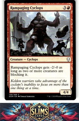 Magic the Gathering MTG Dominaria Rampaging Cyclops #139 Buy 2 Get 1