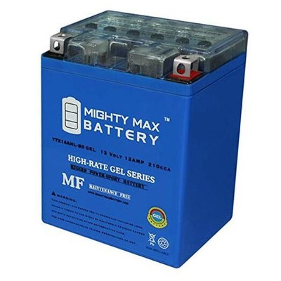 Mighty Max Battery -12 Volt 12 AH, GEL Type, 210 CCA, Rechargeable YTX14AHL GEL