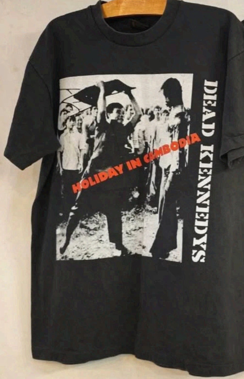 Dead Kennedys Vintage Band Tee Holiday In Cambodia Rare Graphic Shirt REPRINT