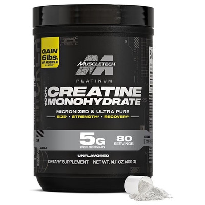 MuscleTech Platinum 100% Creatine Monohydrate Powder Unflavored 14.11 oz