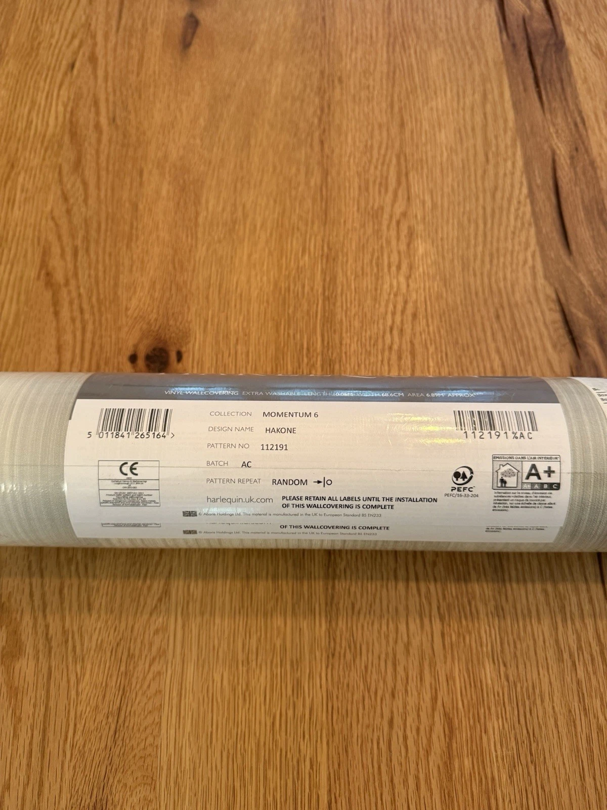 1 Roll Harlequin Wallpaper Momentum 6 Hakone 112191 In Titanium - Brand New 3