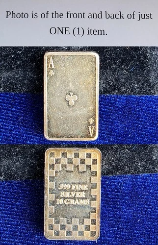 Ace Of Spades 10 Grams 999 Fine Silver Bar