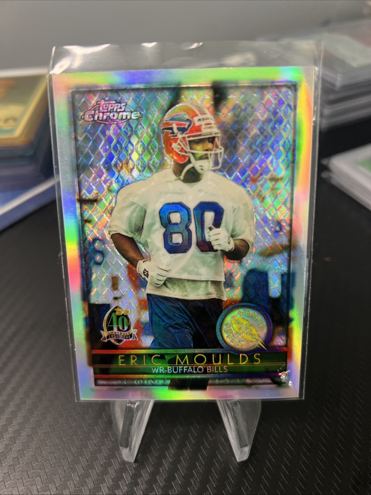 1996 Topps Chrome Refractor #154 Eric Moulds Rookie Buffalo Bills