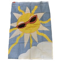 Smiling Sun Sunglasses Summer House Flag Outdoor Decor