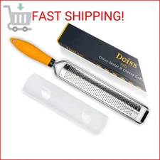 Deiss PRO Citrus Lemon Zester & Cheese Grater — Parmesan Cheese, Lemon, Ginger, 