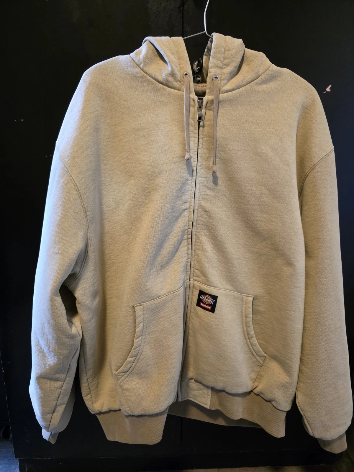 Sweat à capuche matelassé doublé zippé Supreme Dickies marron moyen 