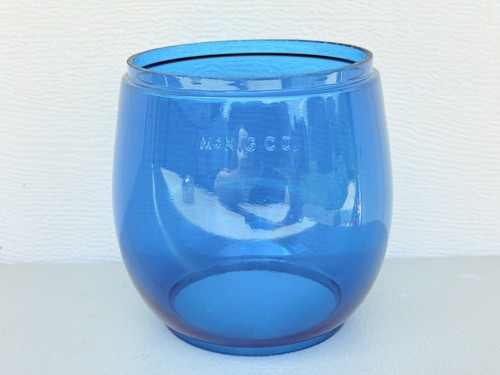 Vintage türkisblau Glas Eisenbahn Laterne Globus Mc K. G. Co. - Bild 2 von 9