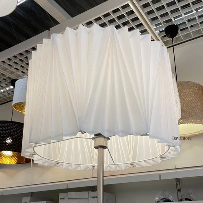 IKEA KUNGSHULT Lamp Shade Large 17", Pleated White 604.062.24 - Image 4 of 4