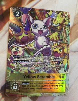 Yellow Scramble Alternate Art Foil - LM-029 NM - Digimon TCG
