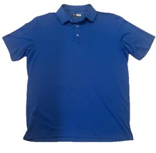 Callaway Opti-Dri Golf Performance Stretch Polo Shirt Blue w/Black Stripe L New