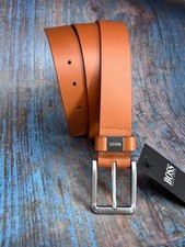 Hugo BOSS  Tan Leather Jeans Belt For Men