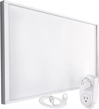 EconoHome 250W Infrared Thin & Sleek Wall Heater w/ Plugin Stat - Silent Fanless