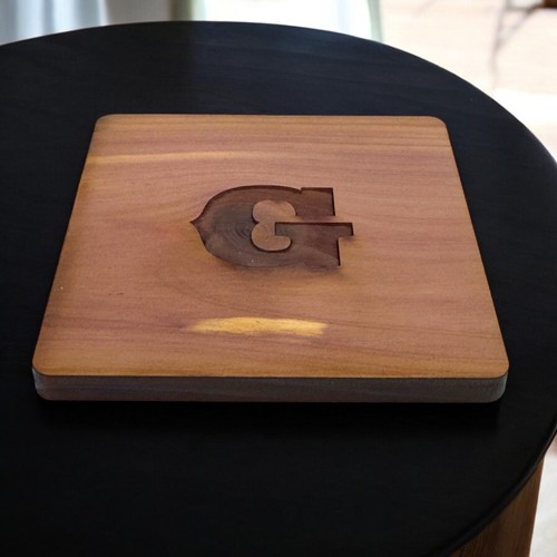 Cedar Coaster - PERSONALIZED Set of 6 - Picture 4 of 6