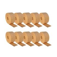 Kraft Reinforced Water Activated Gummed Tape 2.83"x450' 630 Rolls 5.9 - 6.9 Mil