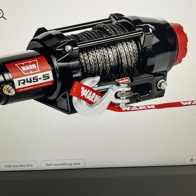 WARN R45-S Winch Synthetic Rope 50 Ft WITH FREE KAWASAKI MULE  MOUNT KIT