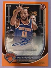 2025/26 Bowman Basketball Orange Autograph 25 OF 25 Jalen Brunson Knicks RVA/JBR