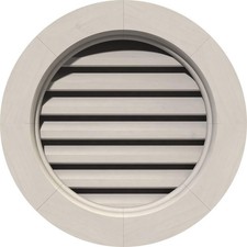 Ekena Millwork GVWRO32X3200SFPWR Round Gable Vent Gable Vent, 32"W x 32" (37"W x