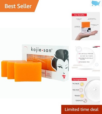 Gentle Exfoliating Soap Bar Set    Kojic Acid & Hydrating Oils (3 x 65g)