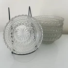 VTG Set Of 6 Anchor Hocking Wexford Diamond Pattern Dessert Cereal Nut Bowls