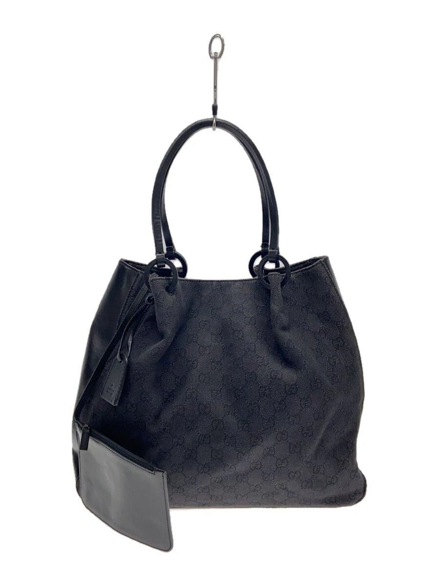 Sac fourre tout GUCCI GG toile noire occasion