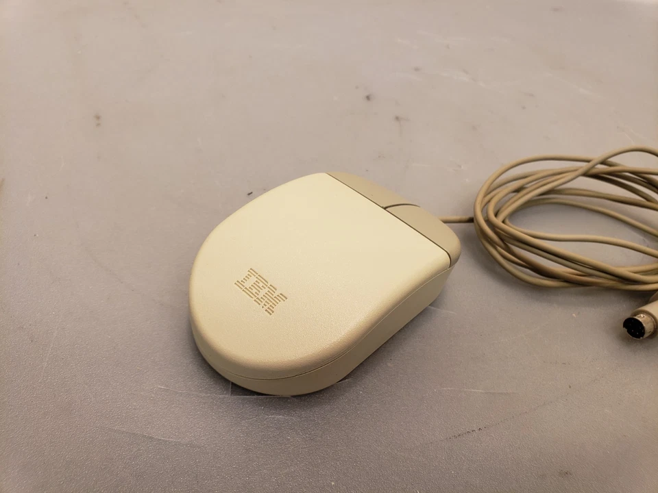 Vintage Retro IBM Mouse Mechanical Ball 96F9258 96F9275 Wired PS/2 *Tested - Image 3 of 4