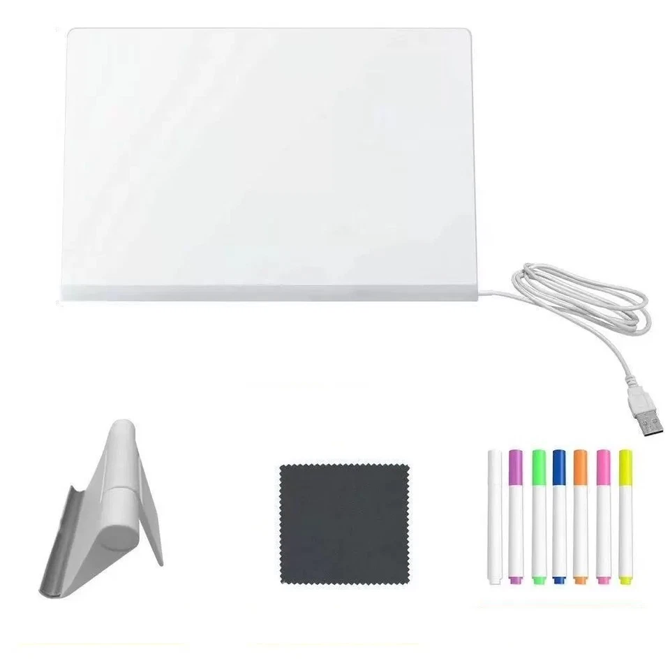 DIY Luminous Acrylic Desktop (30x20cm) 7 Pins, Kids Paintboard Lamp - Image 2 of 4