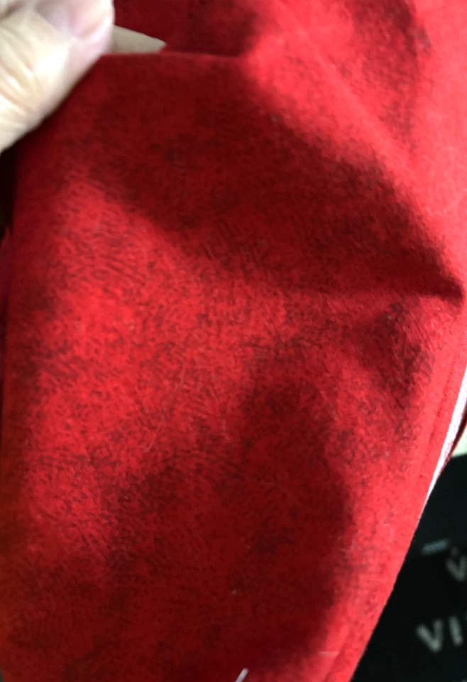 Vtg  2 Yd DEBBIE MUMM Dark Red FABRIC Safe Harbor SOUTH SEAS Texture PRINT Quilt - Image 2 of 4