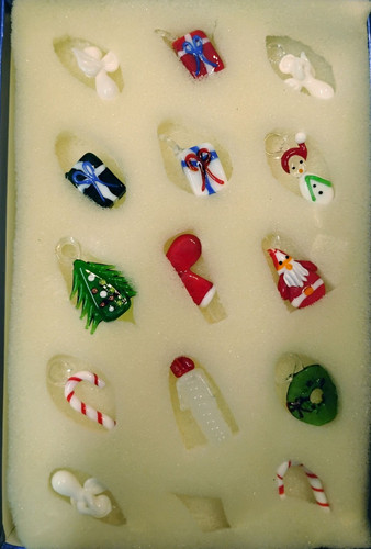 Set of 11 - Vintage Mini Hand Blown Glass Christmas Ornaments