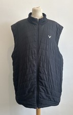 Callaway Weste Jacke Herren Gr&ouml;&szlig;e XXL Schwarz Gold Full Zip K&ouml;rperw&auml;rmer