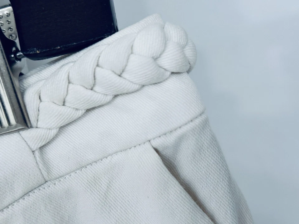 John Galliano Christian Dior White Cotton Wide Leg Pants Made France FR40 31W - Image 2 of 4