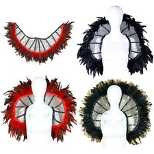 1Pc Feather Lace Cape Shawl Cloak Shoulder Carnival Masquerade Shawl Dress Up