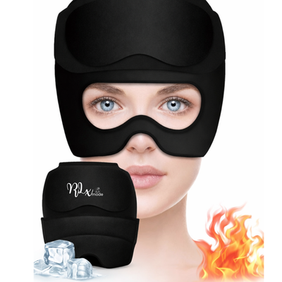 #ad Migraine Relief Cap 2 in 1 – Hot amp; Cold Gel Ice Pack Headache Mask $24.98