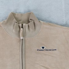 Disney Cruise Line Jacket Full Zip Beige Embr...