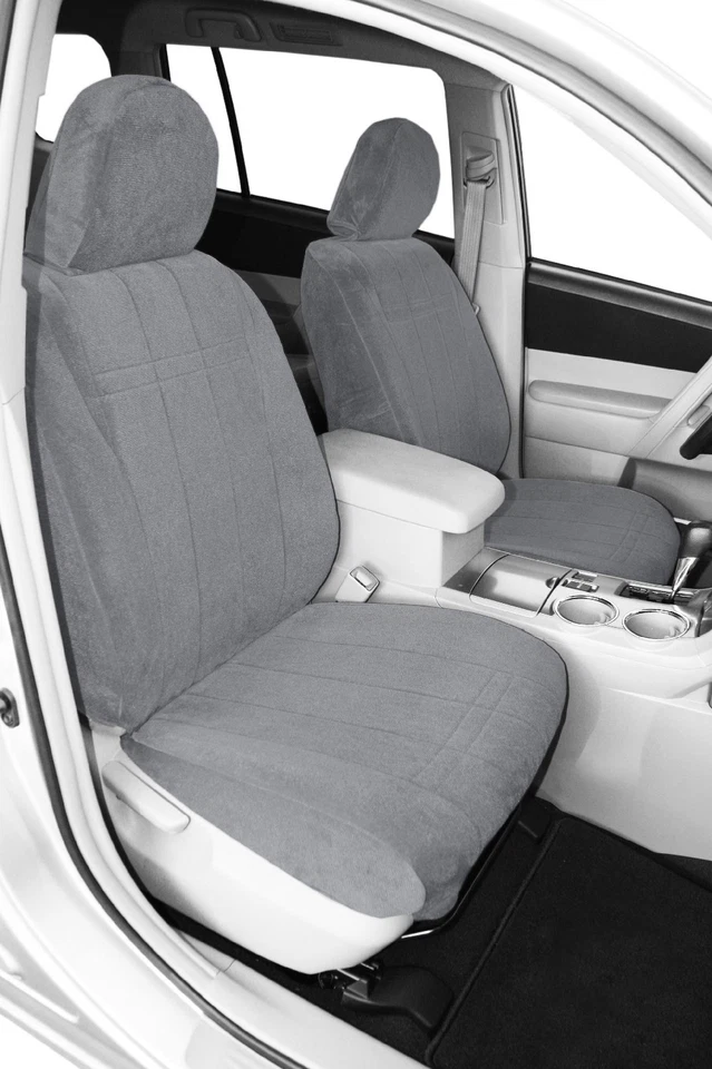 Fundas de asiento de auto CalTrend para Chevy/GMC Trailblazer|Envoy 2003-2009 gris claro Foto 2 de 4