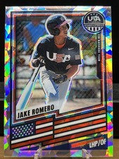 2026 Panini USA Baseball Stars & Stripes Prizm Jake Romero #92 ICE 25/25