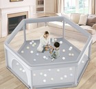 Baby Playpen 55x55 Inch, Large PlayPen for Babies and Toddlers Hexagonal Type...