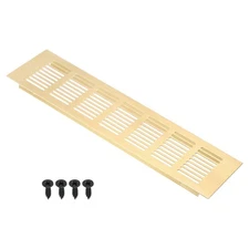 12"x3" Air Vent Cover Door Grille Ventilation Louvered for Cabinet Gold