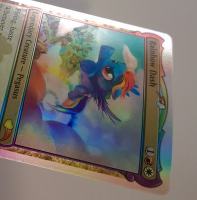 rainbow dash mtg card My Little Pony Rainbow Dash Hanging Out #f1a Foil MLP TCG Trading Card —  TvMovieCards.com main image 0