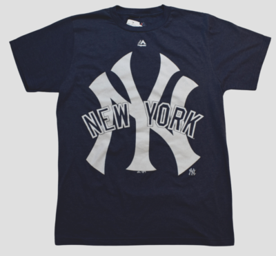 Majestic Mens MLB New York Yankees Run Producer Navy Heather Shirt
